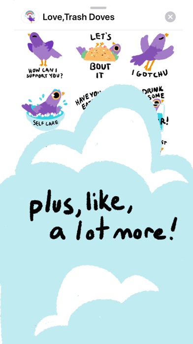 Love, Trash Doves Screenshot 3 - AppWisp.com Love, Trash Doves Screenshot 3 - AppWisp.com