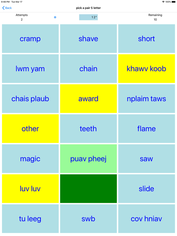 Screenshot #6 pour PickAPair Hmong - English