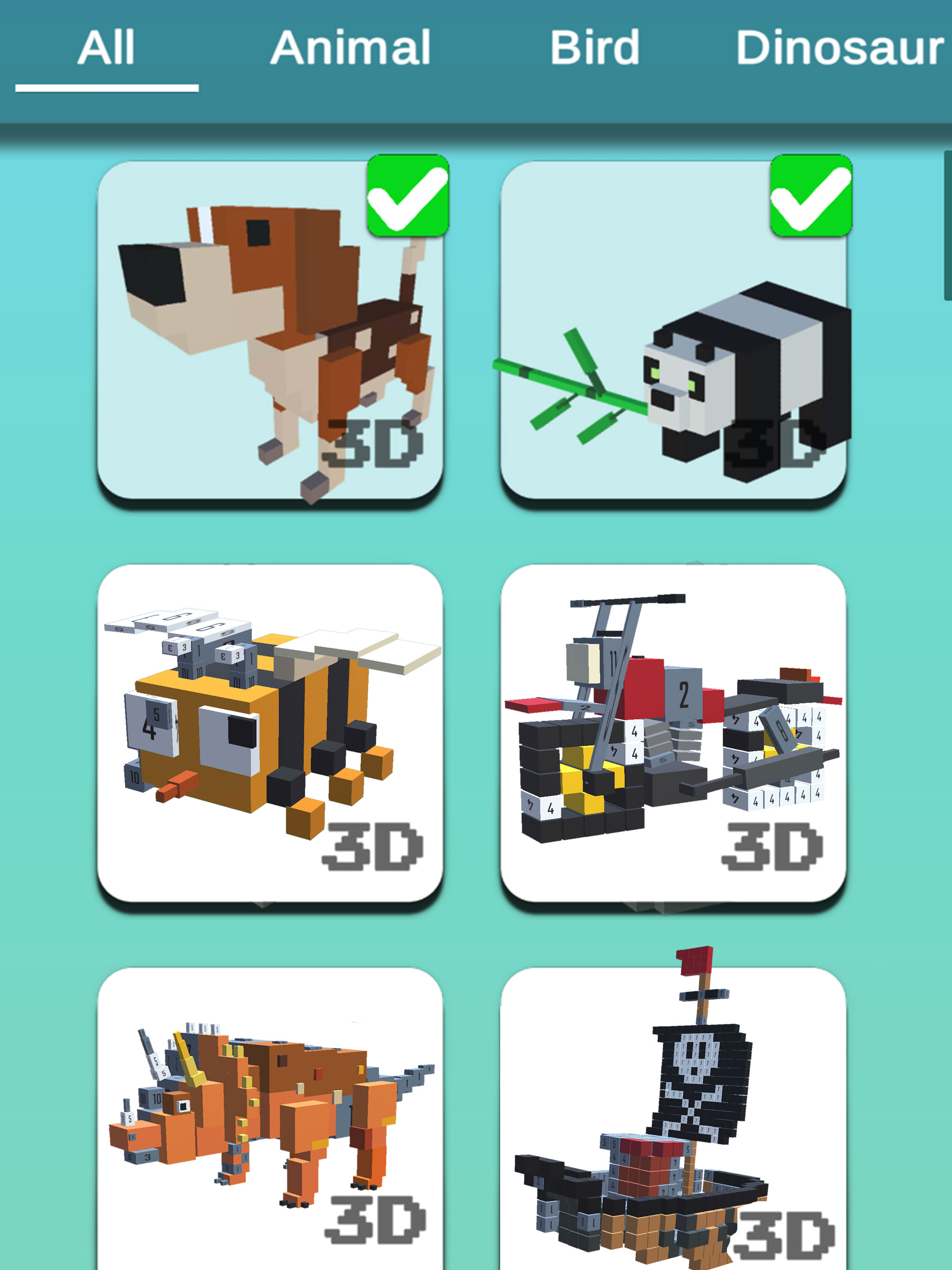 Pixel Art 3D - Paint by Number