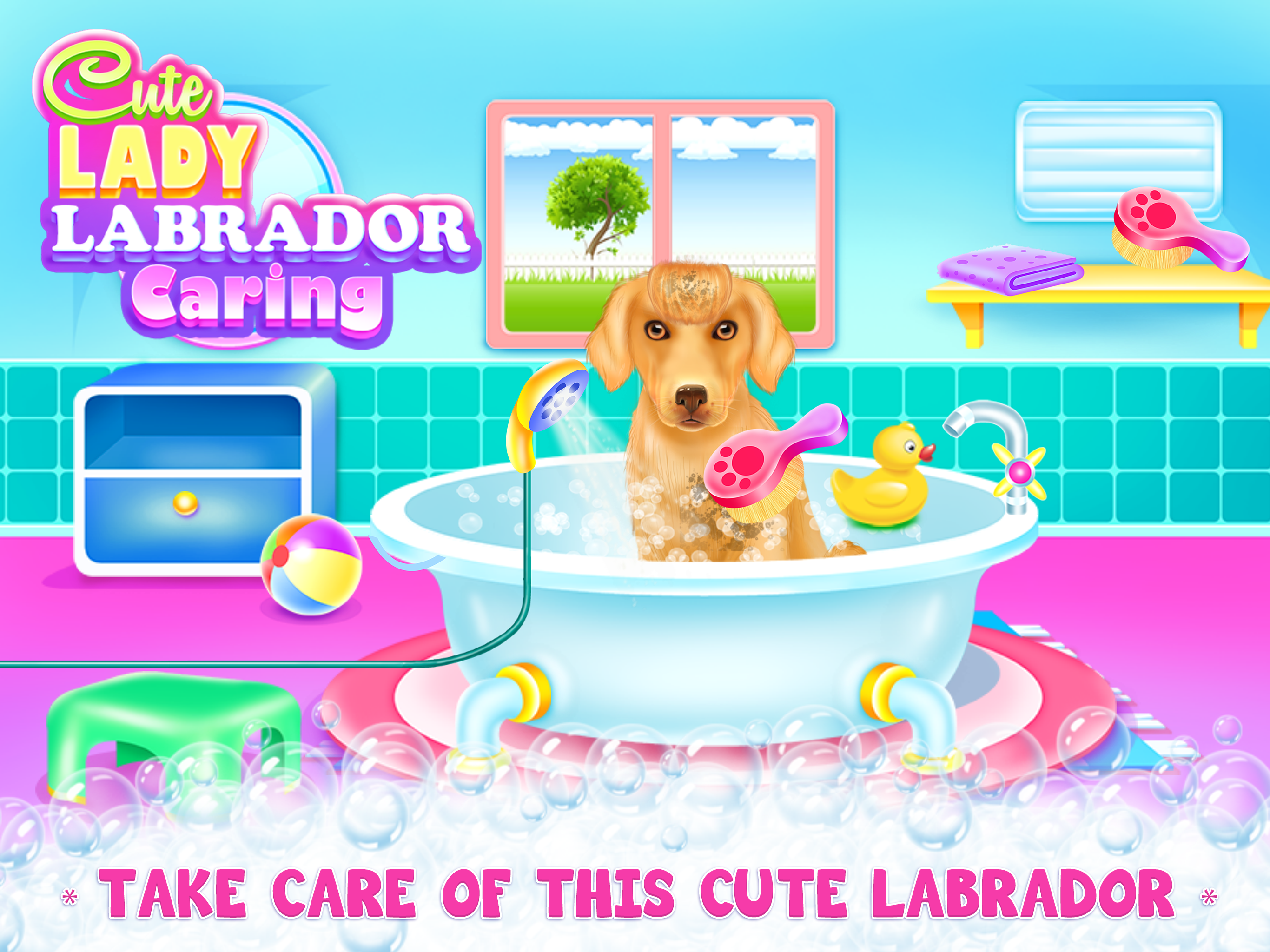 Lady Labrador Caring