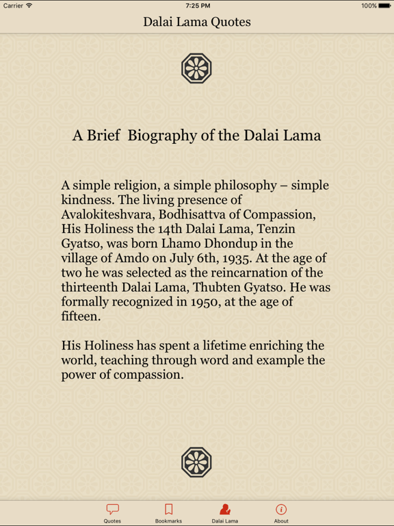 Dalai Lama Quotes iPad screenshot 4 - Lifestyle app