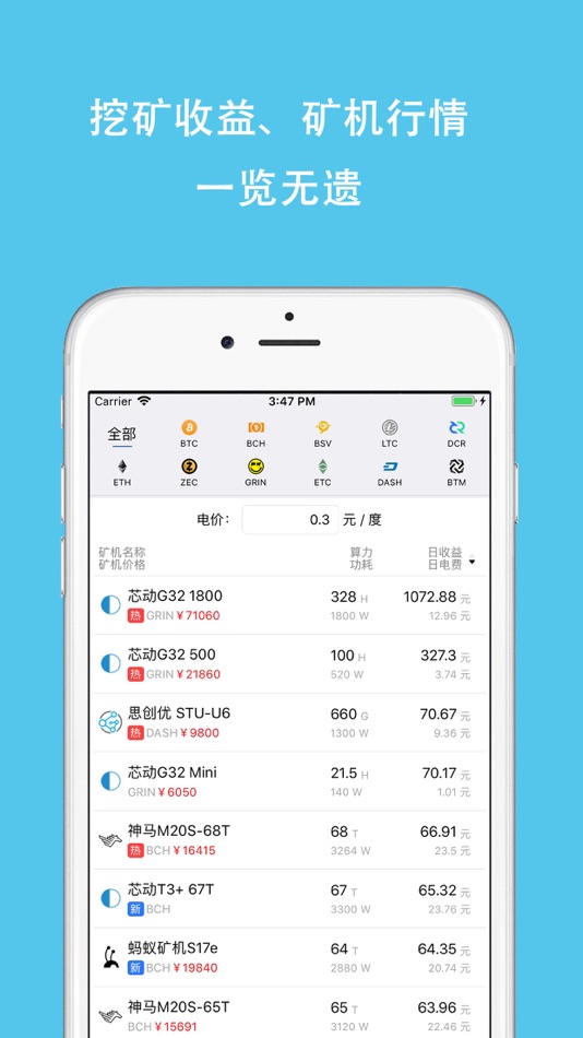 #3. 挖币网-矿工实用工具大全 (iOS) بواسطة: chuanyu wang