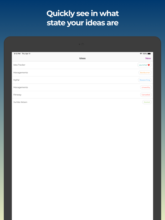 Screenshot #4 pour Idea Trackerr