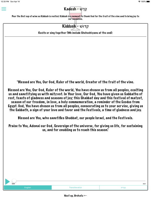 Family Haggadah iPad screenshot 2 - Education app