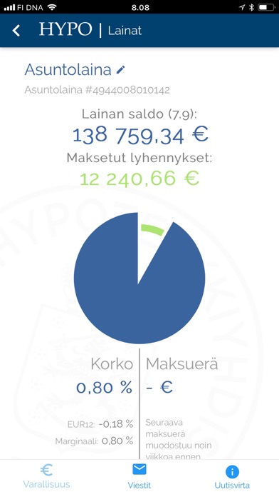 Hypon Mobiilipankki Screenshot