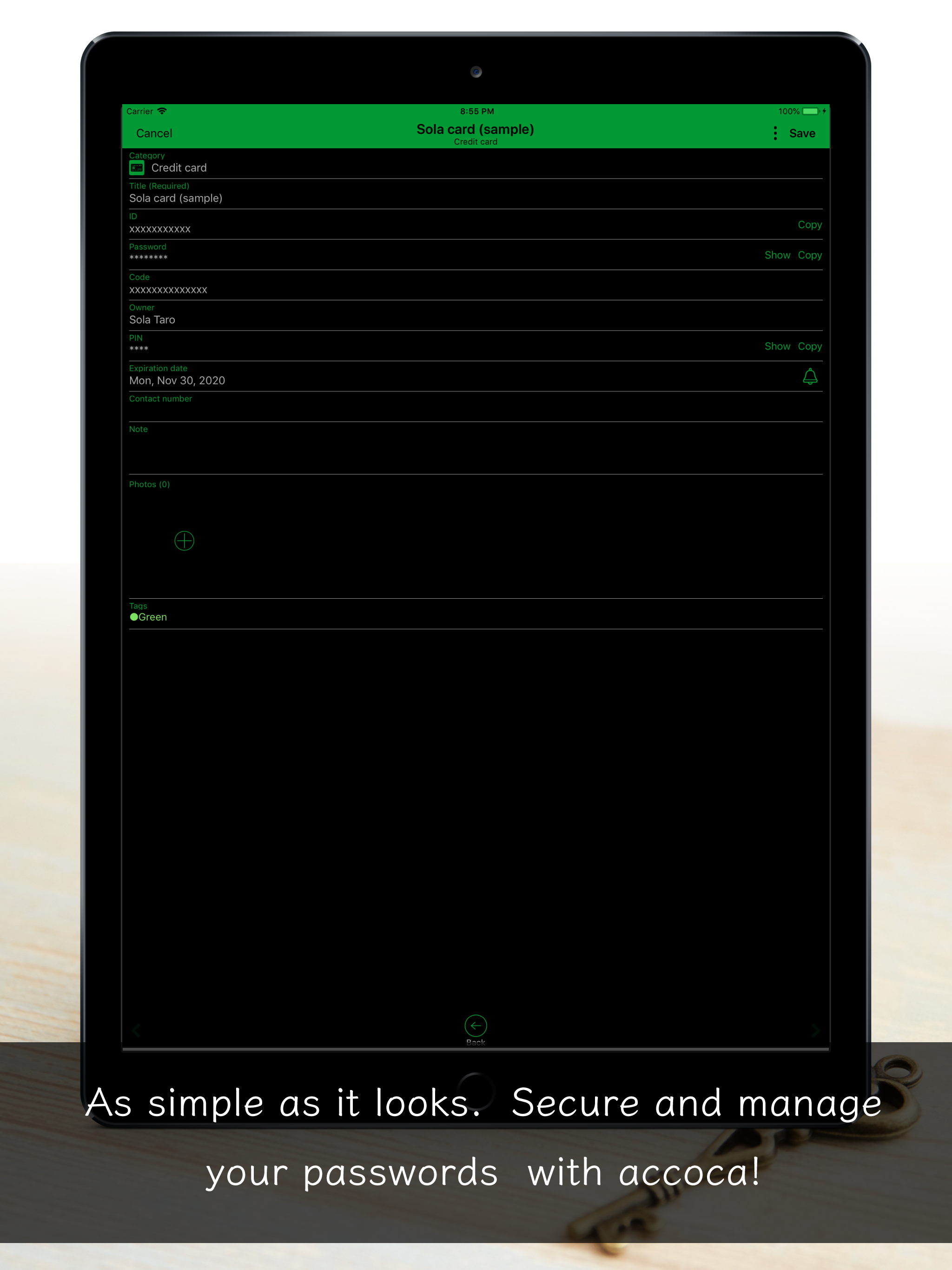 accoca - ID ＆ Password Manager screenshot 7