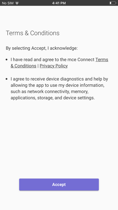 mce Connect app screenshot 2