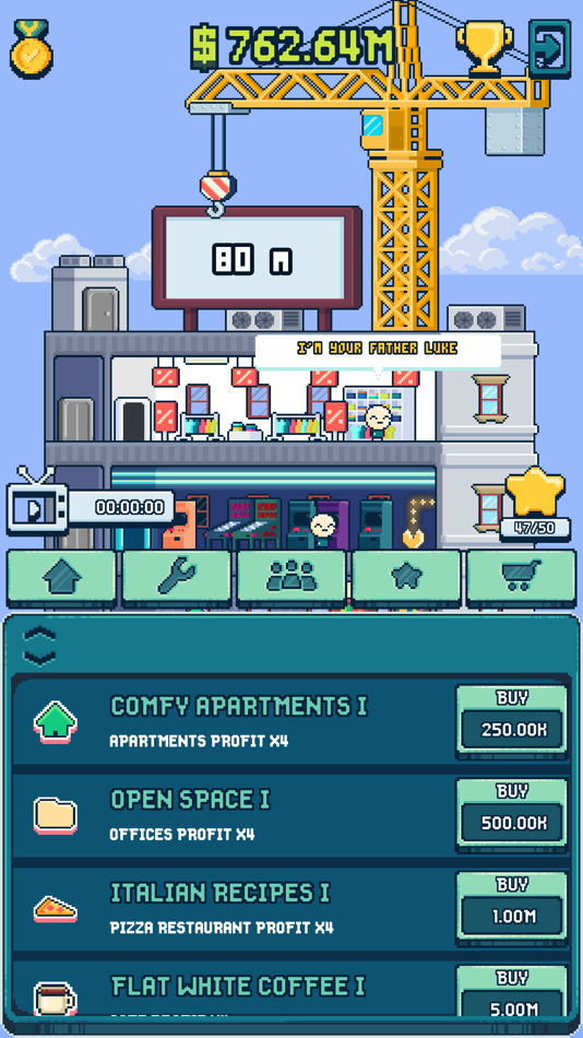 #6. Tower Tycoon - Idle Simulator (iOS) Podle: Adrian Zarzycki
