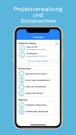 Screenshot von HypoPlanerLite Tilgungsrechner auf dem iPhone 3