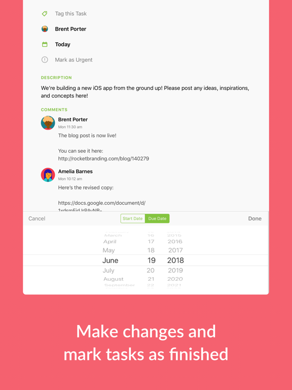 Redbooth iPad screenshot 5 - Business app