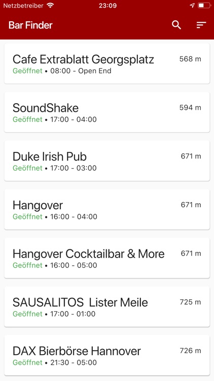 Bar Finder - Hannover