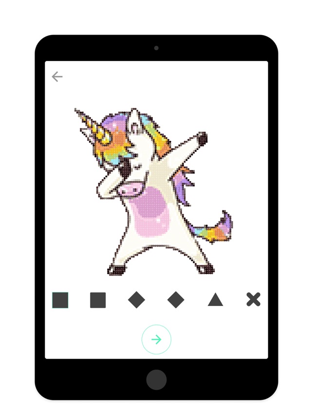 Pixel Art Unicorn Dab