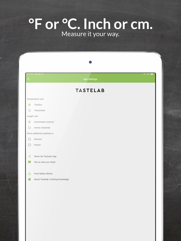 Tastelab Cooking Knowledge