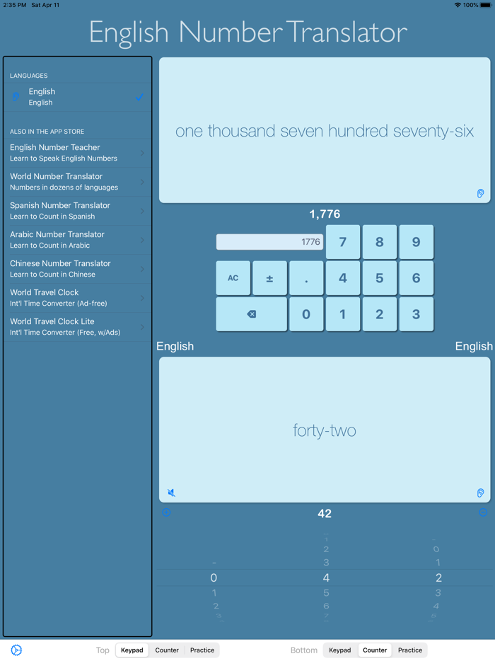 English Number Translator