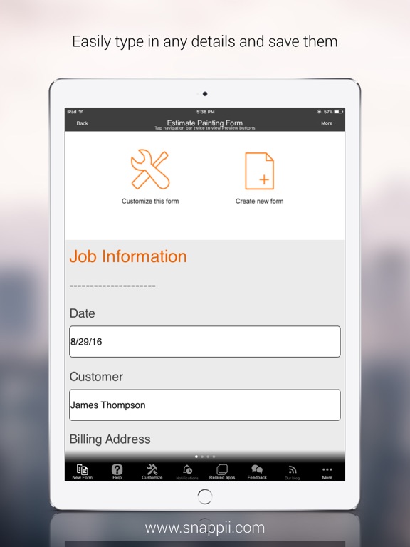Screenshot #5 pour Estimate Painting Form App
