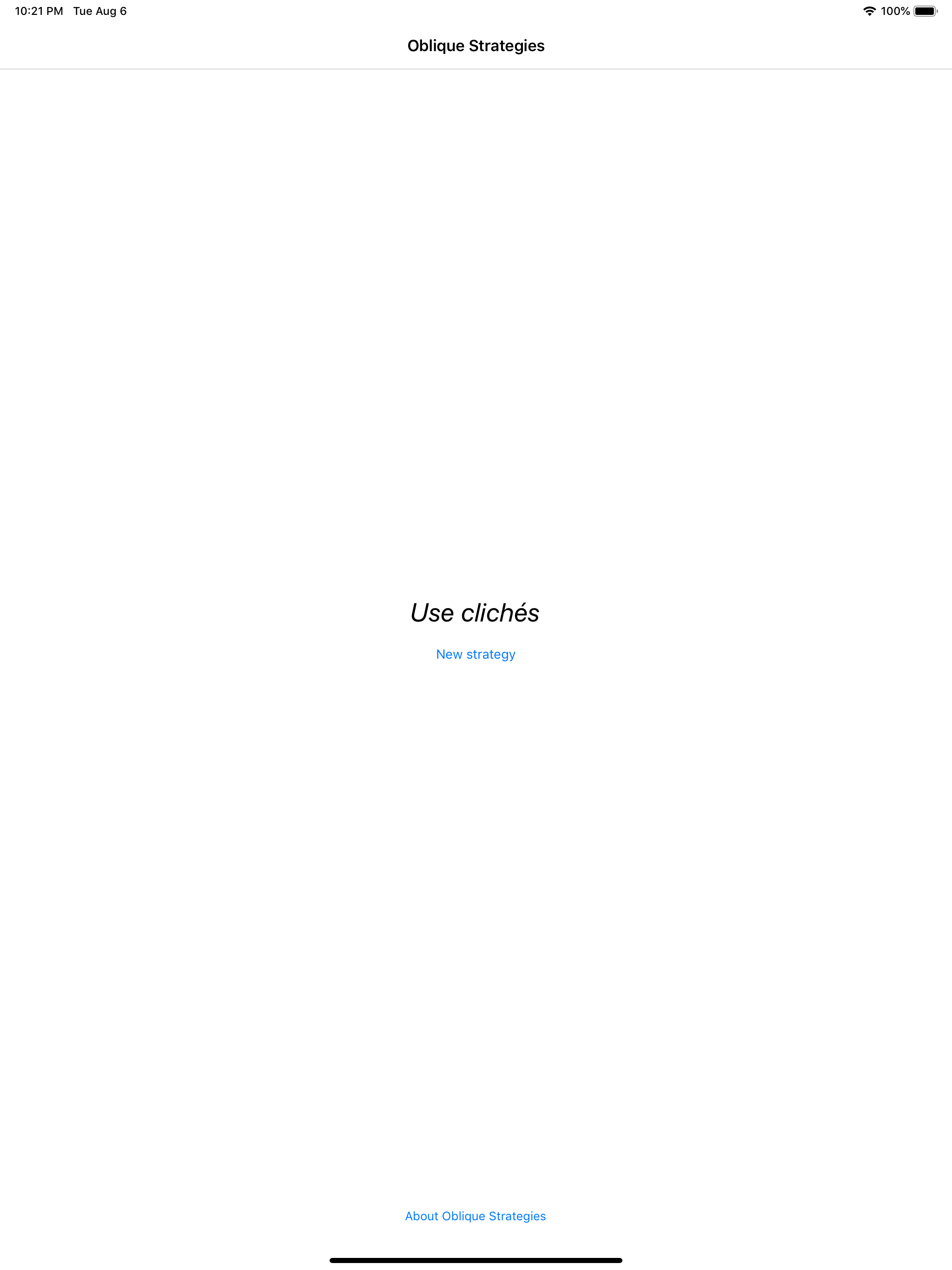 Joey’s Oblique Strategies