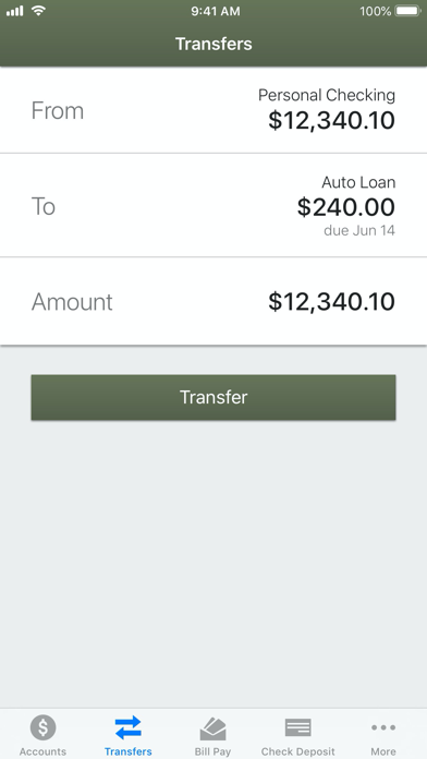 First Financial Credit Union Screenshot