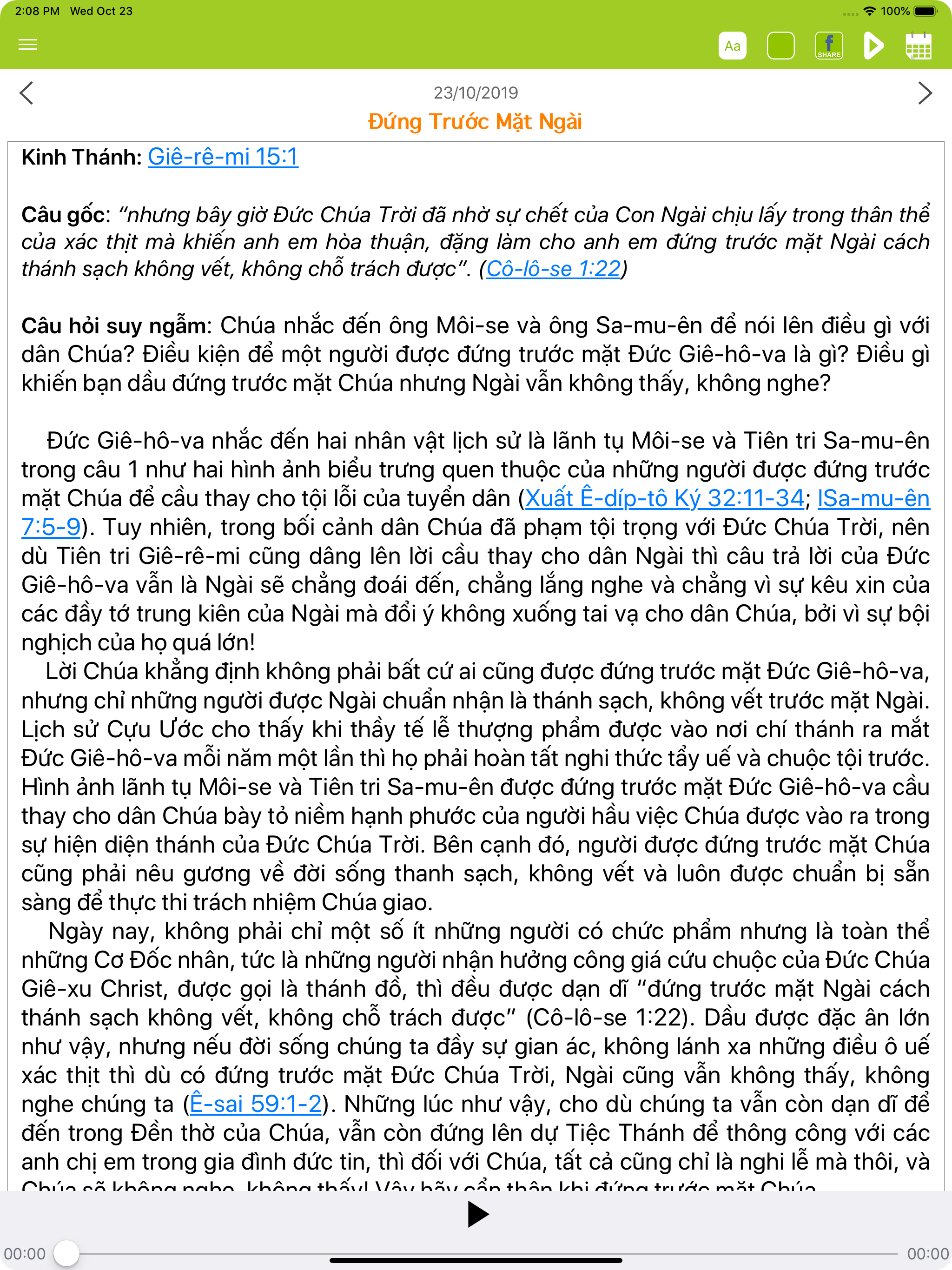 Bài Học Kinh Thánh Hằng Ngày _