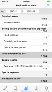 profit and loss statement iphone screenshot 1