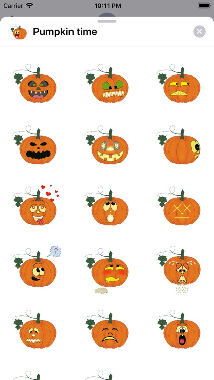 Pumpkin time stickers