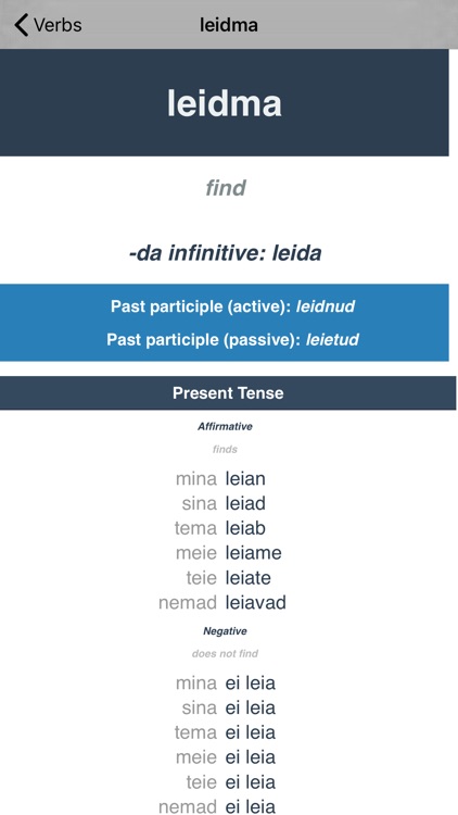 Estonian Verb Blitz