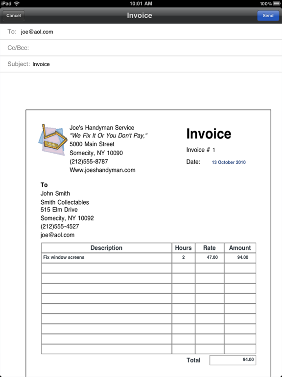 Screenshot #5 pour Simple Invoices - Services