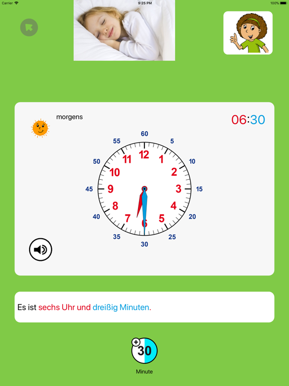 Screenshot #6 pour Die Uhr & Uhrzeit lernen