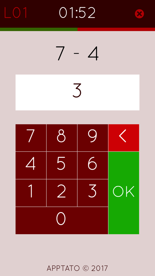 #1. Subtraction Math Master 2 (iOS) 由: Peter Li