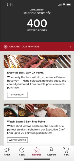 Omaha Steaks New Reward Program