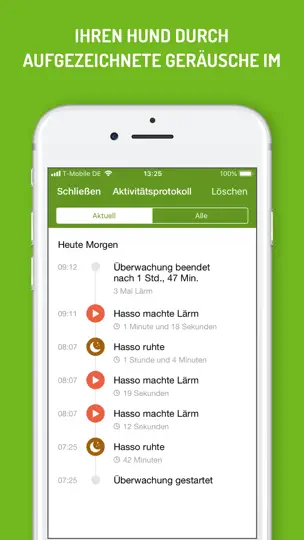 Screenshot von Hundemonitor auf dem iPhone 5