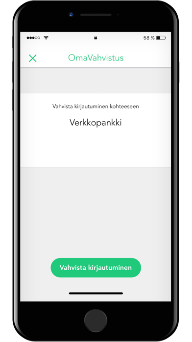 OmaVahvistus -sovellus Screenshot