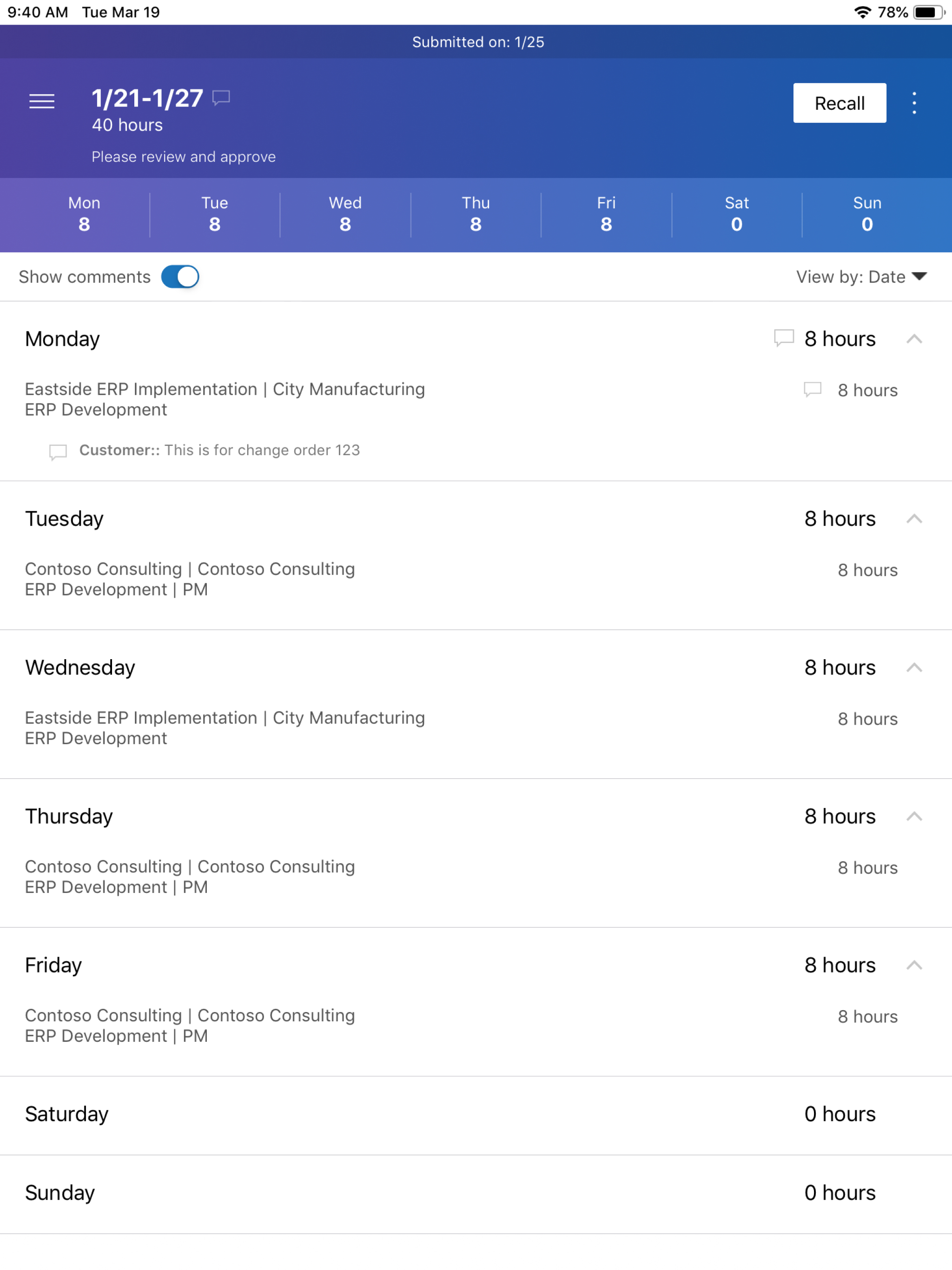 Dynamics 365 Project Timesheet