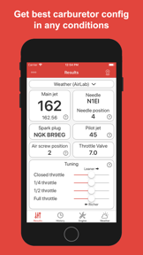 Jetting for Beta 2T Moto screenshot
