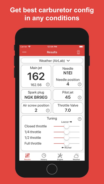 Jetting for Beta 2T Moto screenshot-0