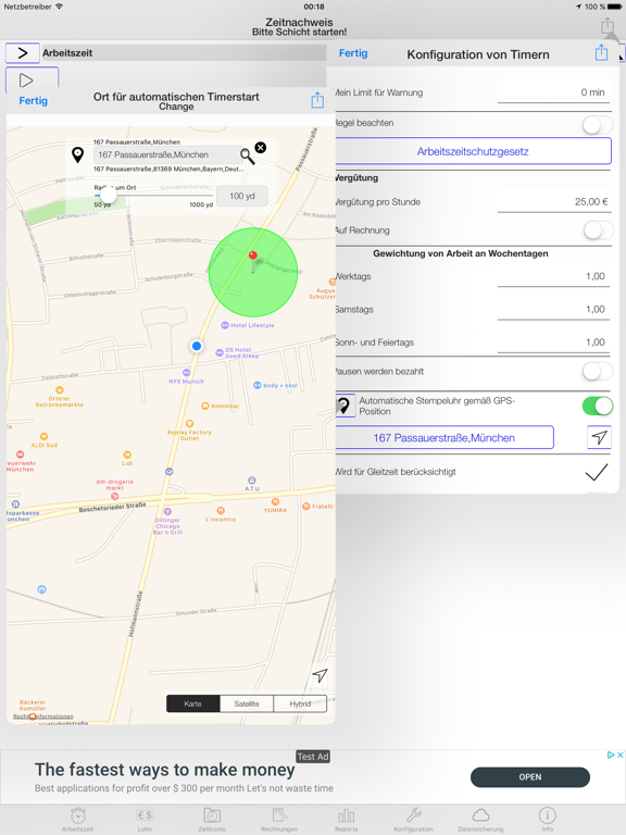 Screenshot #6 pour Arbeitszeit Projekte Lenkzeit
