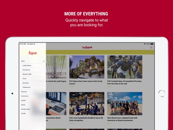 SignalSCV iPad screenshot 3 - News app