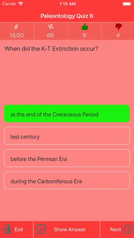 Game screenshot The Paleontology Quizzes hack