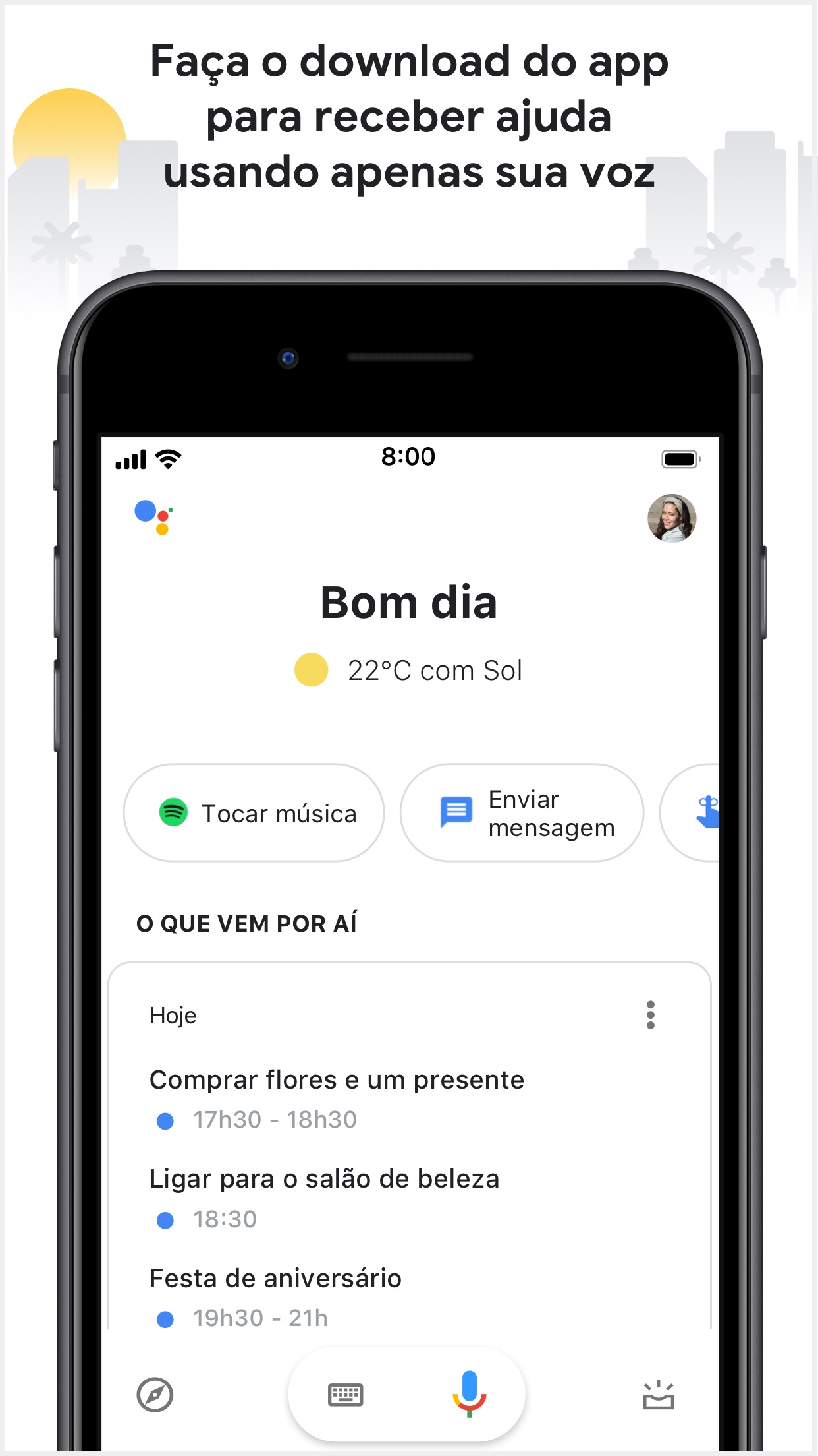 Screenshot do app Google Assistente