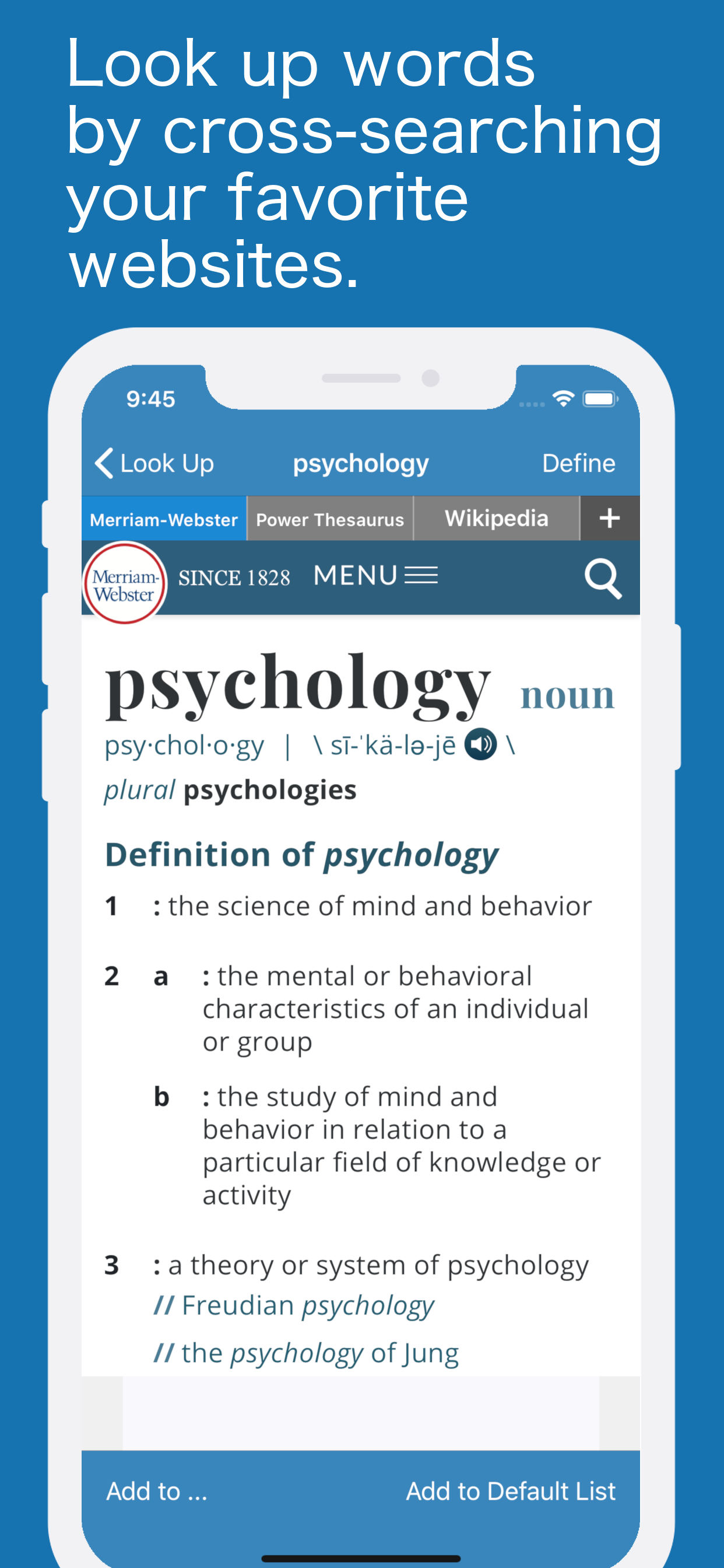 LookUpList - Multi-Dictionary