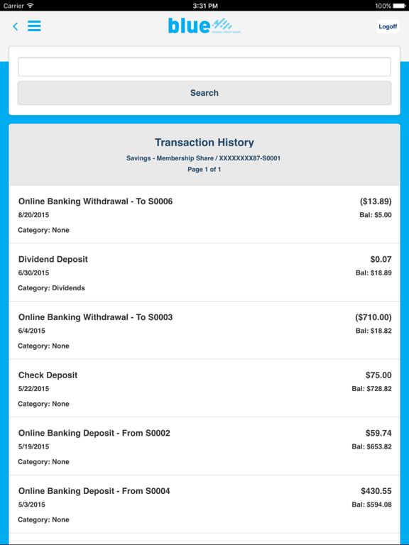 Screenshot #5 pour Blue FCU Mobile Banking App