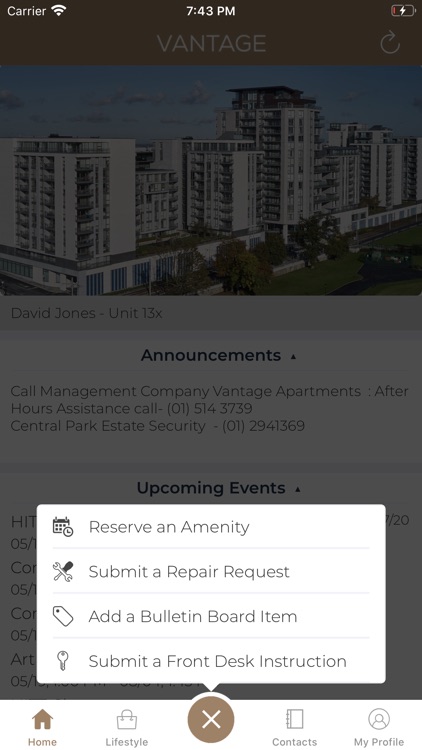 Vantage Residents App