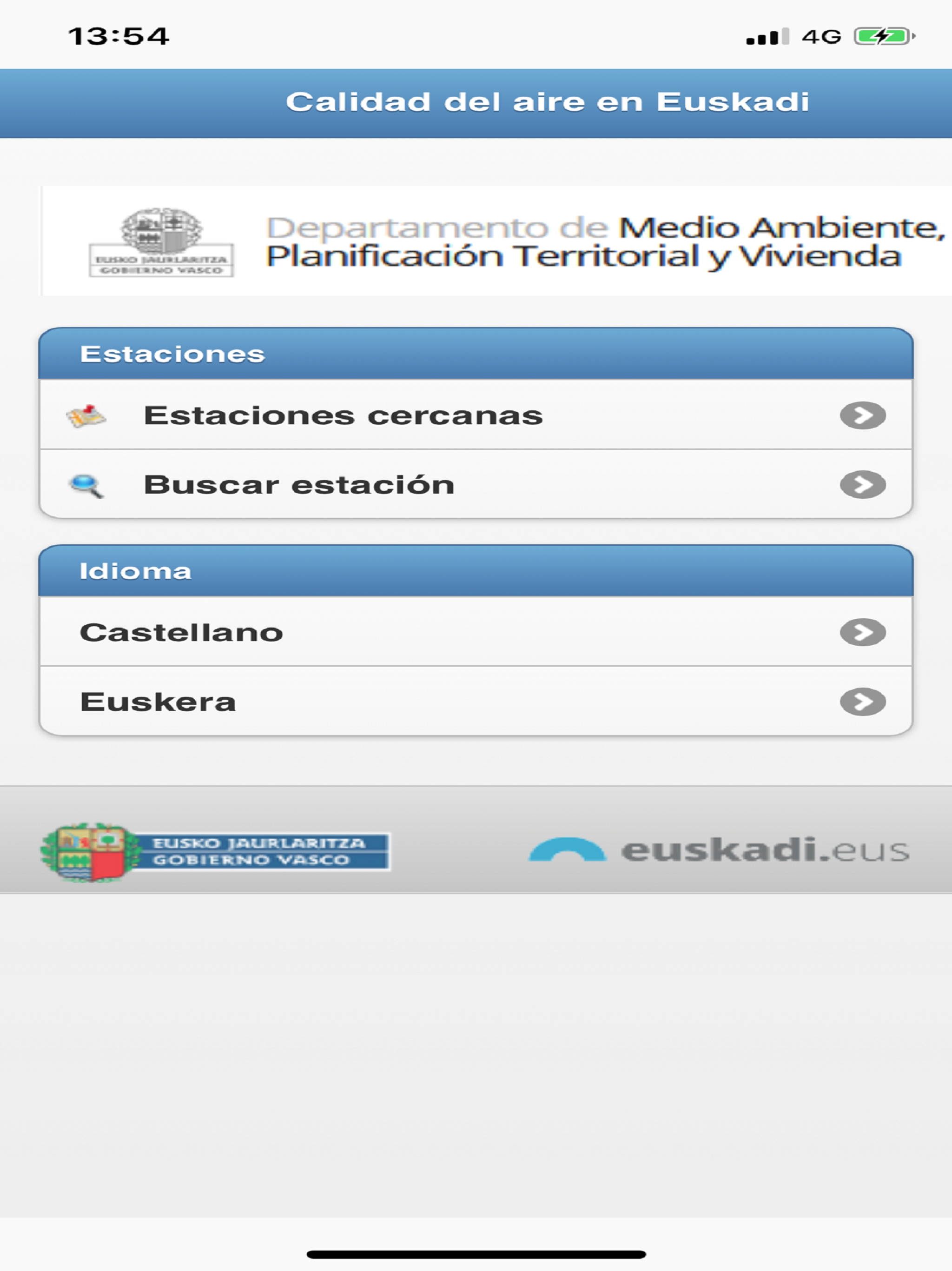Calidad del Aire en Euskadi
