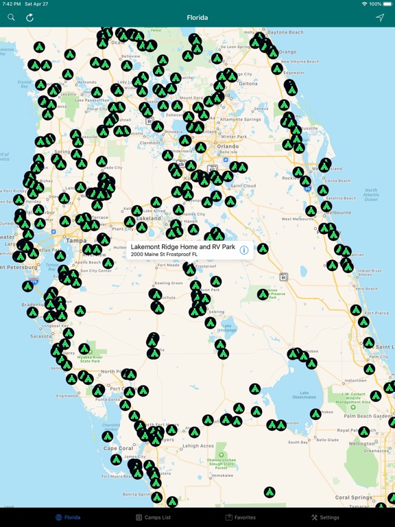Screenshot #4 pour Florida – Campgrounds & RV's