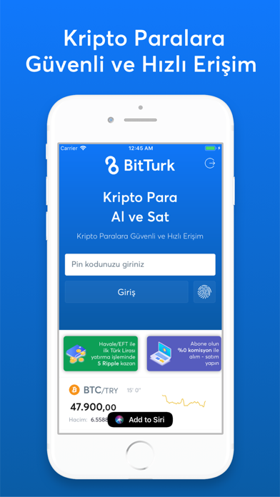 Screenshot #1 pour BitTurk - Bitcoin Al Sat