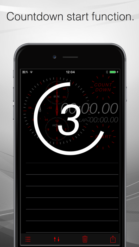 #3. Rec StopWatch (iOS) 由: Yoshinosuke Nagaya