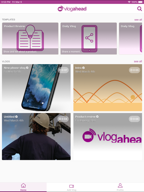 Screenshot #4 pour VlogAhead