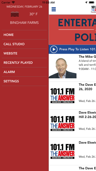 Screenshot #3 pour 101.1 FM The Answer