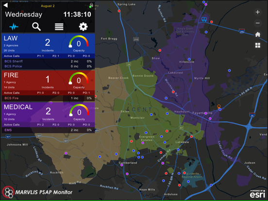 MARVLIS PSAP Monitor iPad screenshot 1 - Business app