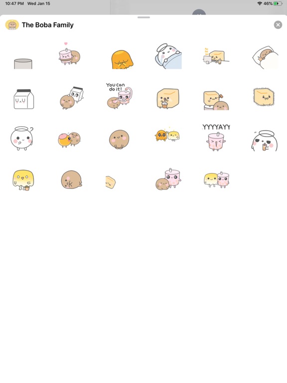 Screenshot #5 pour Boba Family iMessage Stickers