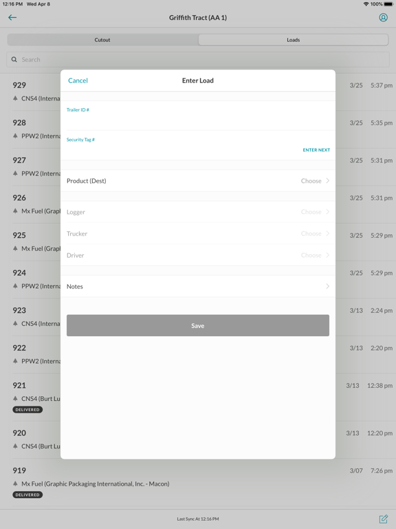 TRACT – Loader & Driver App iPad screenshot 5 - Business app